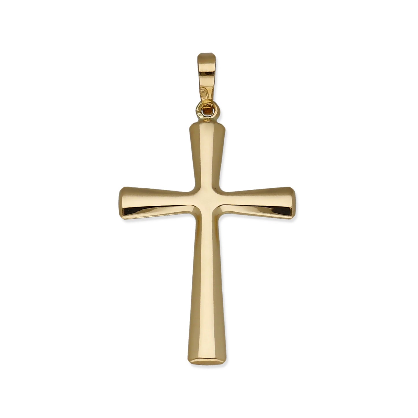 Colgante de Cruz Moderna Grande en Oro de Ley 18K
