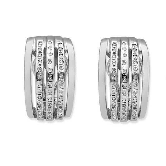 Pendientes Kostantina Oro Blanco 18k y Diamantes Naturales