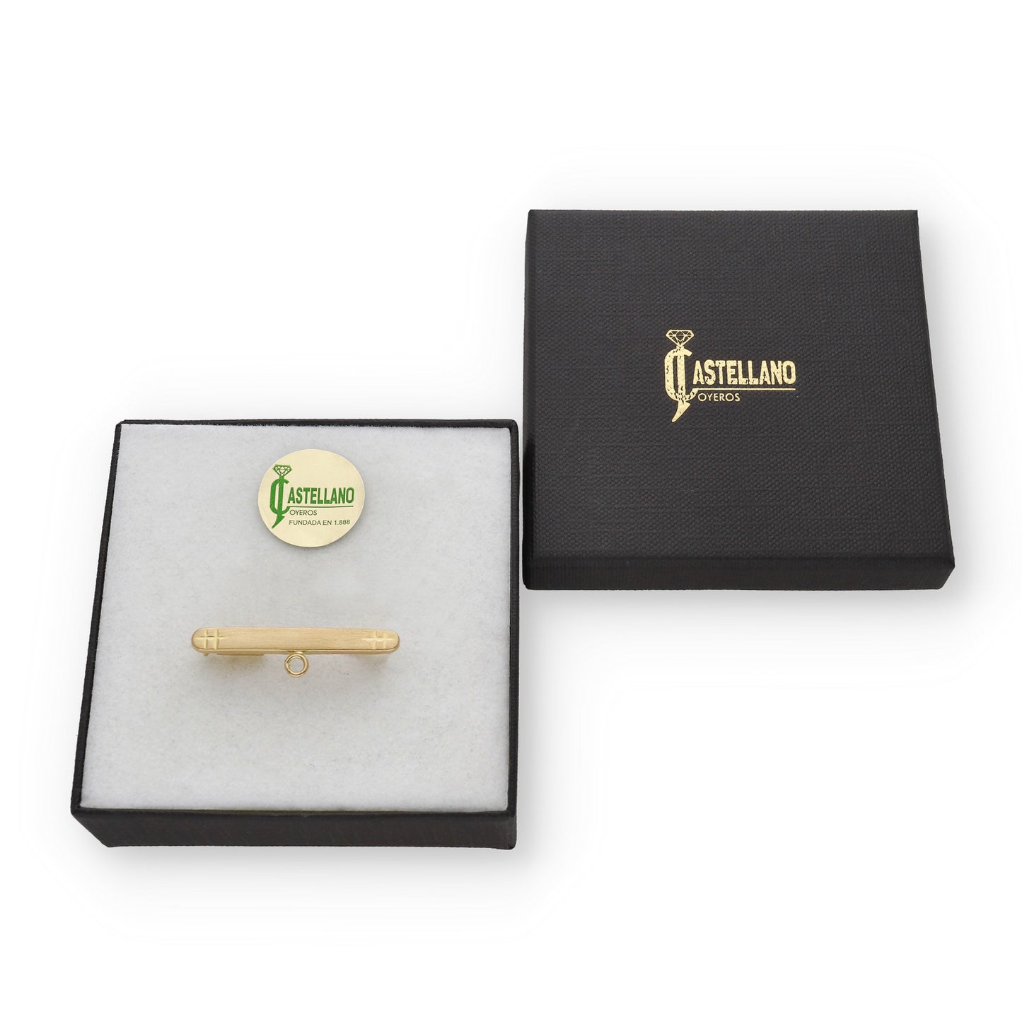 Imperdible Bebé de Barra Mate Redondeada en Oro Amarillo 18K