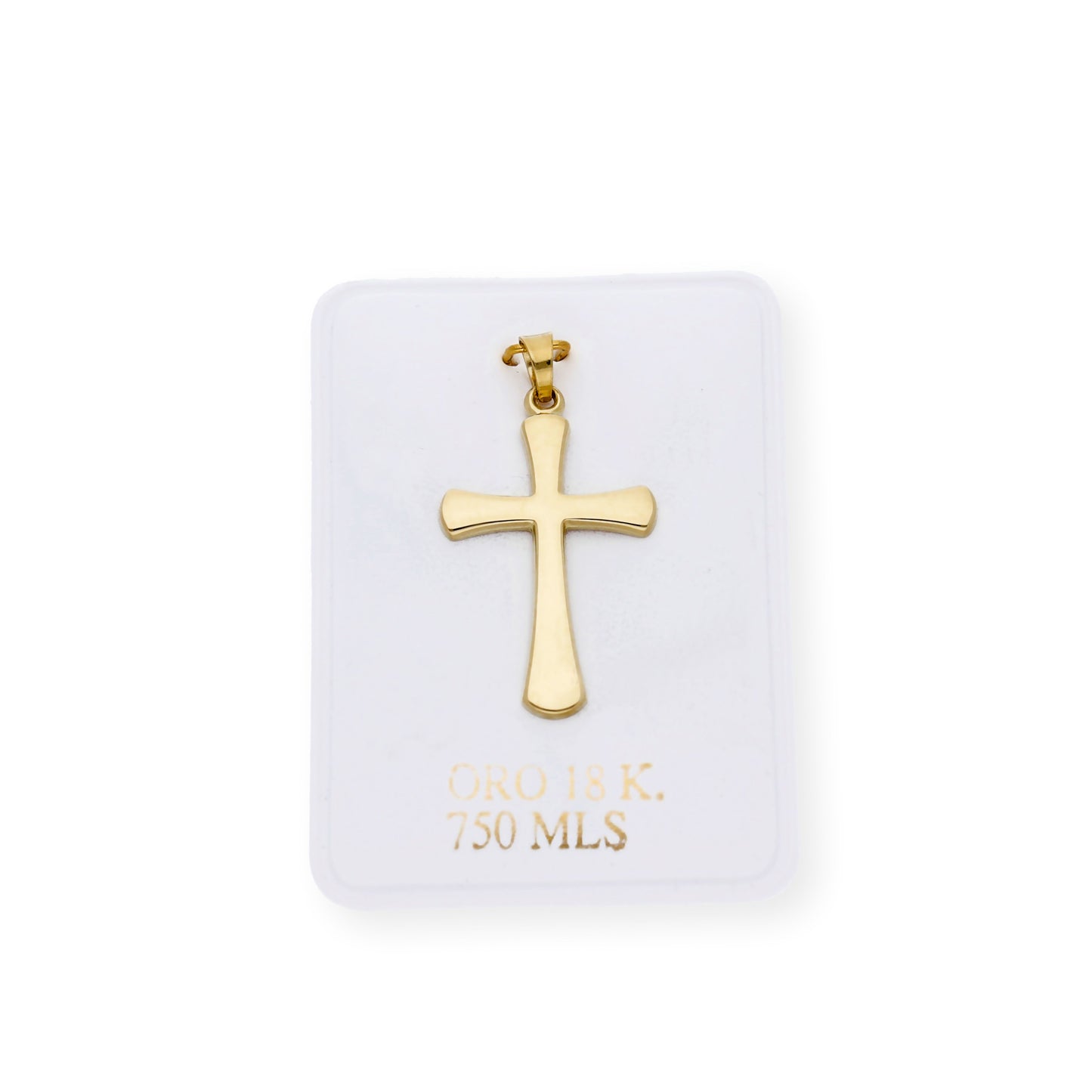 Colgante Cruz Moderna Grande Oro 18K