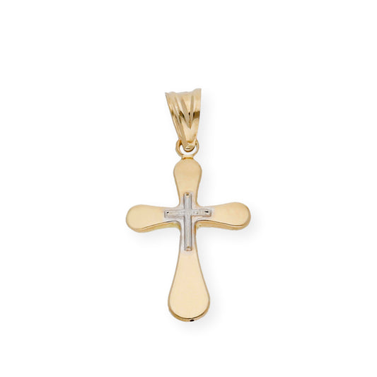 Colgante Cruces Bicolor en Oro 18K
