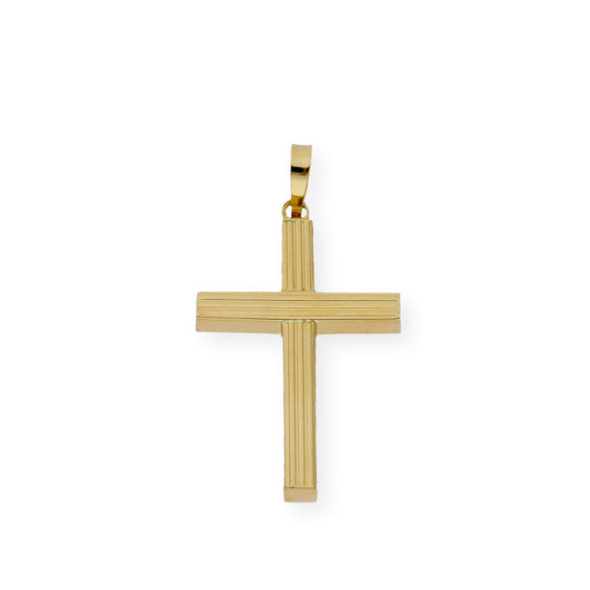Colgante Cruz Labrada en Oro 18K