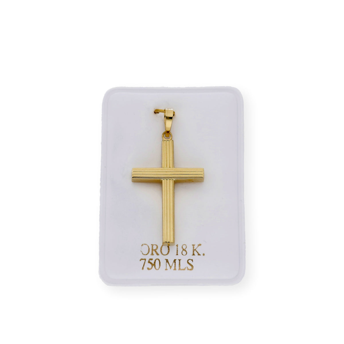 Colgante Cruz Labrada en Oro 18K
