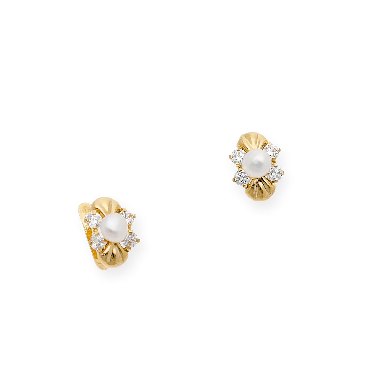 Conjunto Celestial de Pendientes y Sortija en Oro 18k y Circonitas