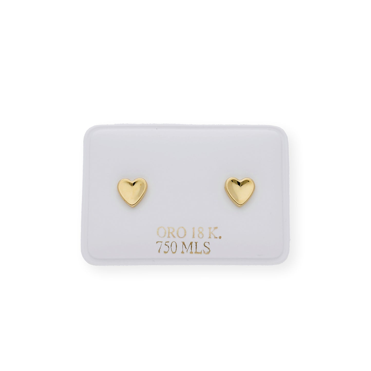 Pendientes con Diseño de Corazón en Oro 18k