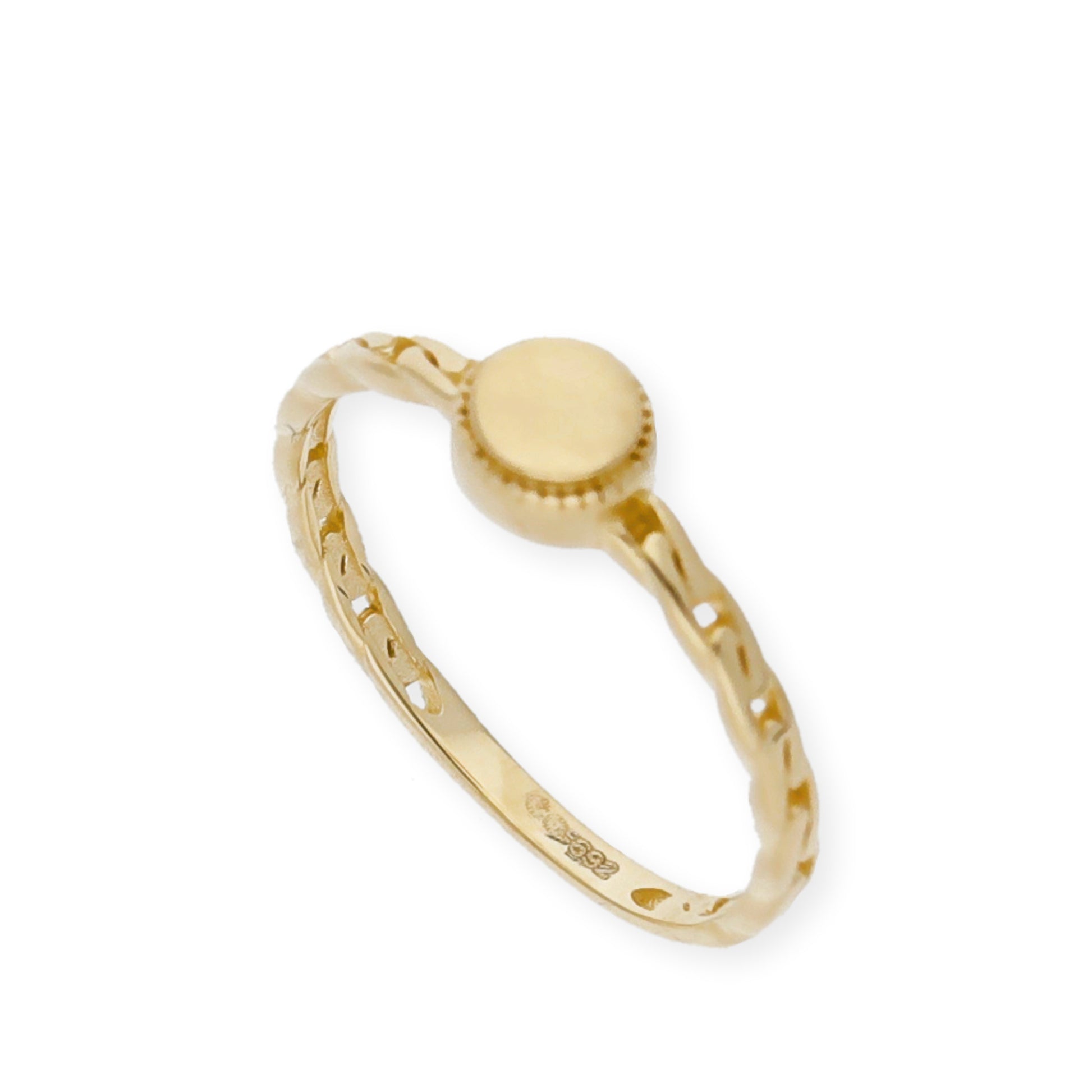 Anillo Trecia en Oro 18k con Aro trenzado