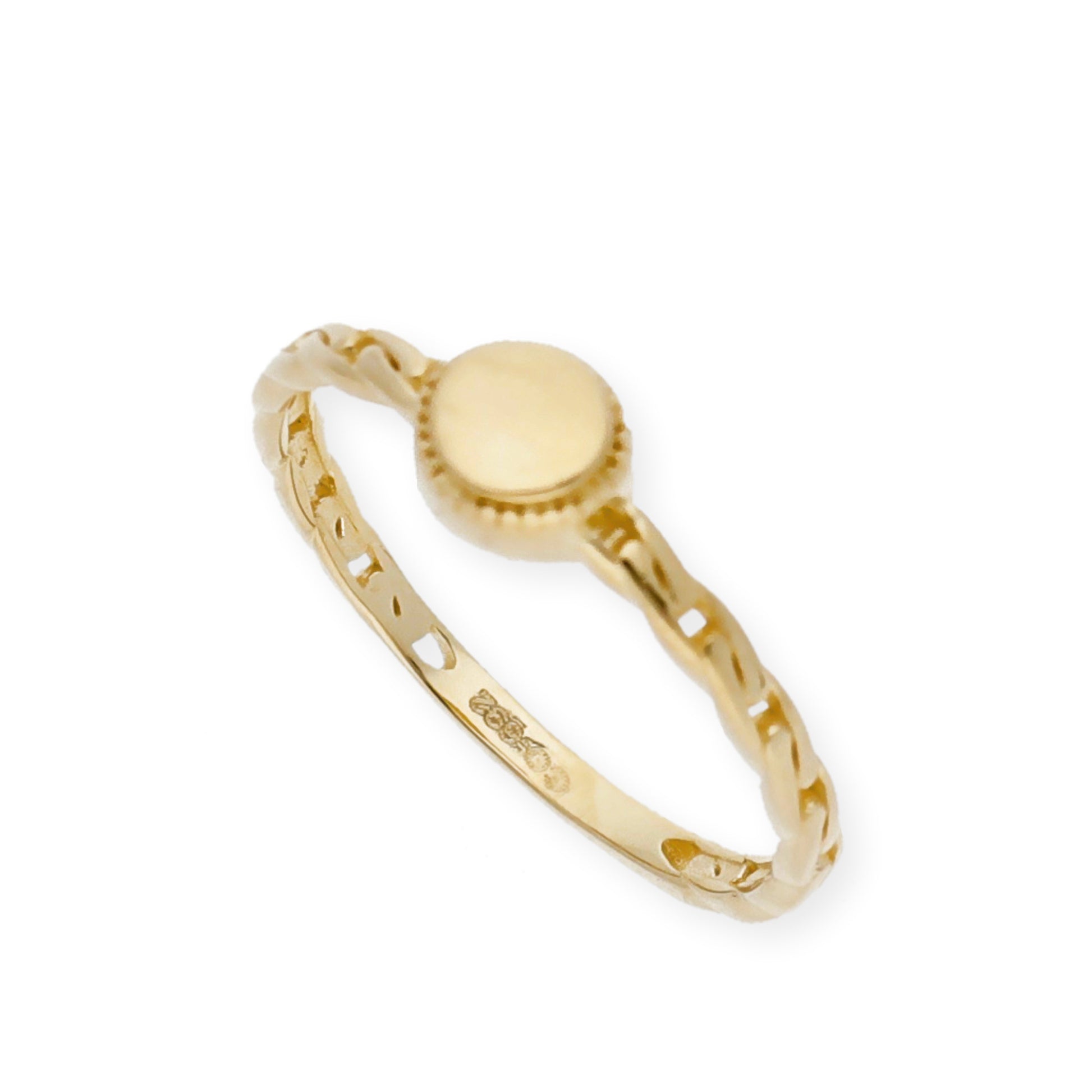 Anillo Trecia en Oro 18k con Aro trenzado