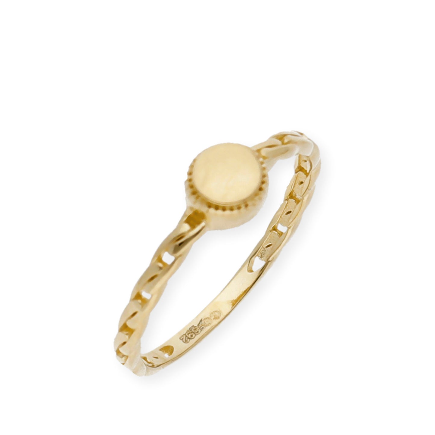 Anillo Trecia en Oro 18k con Aro trenzado