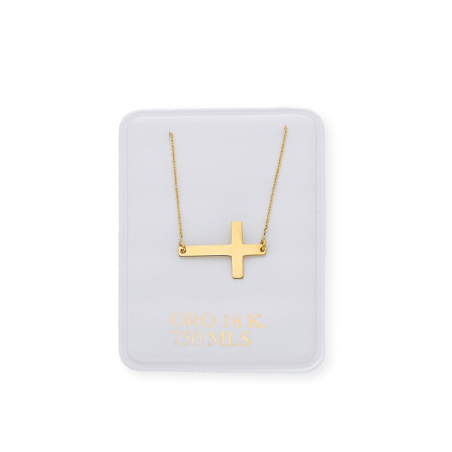 Colgante cruz invertida de oro 18k