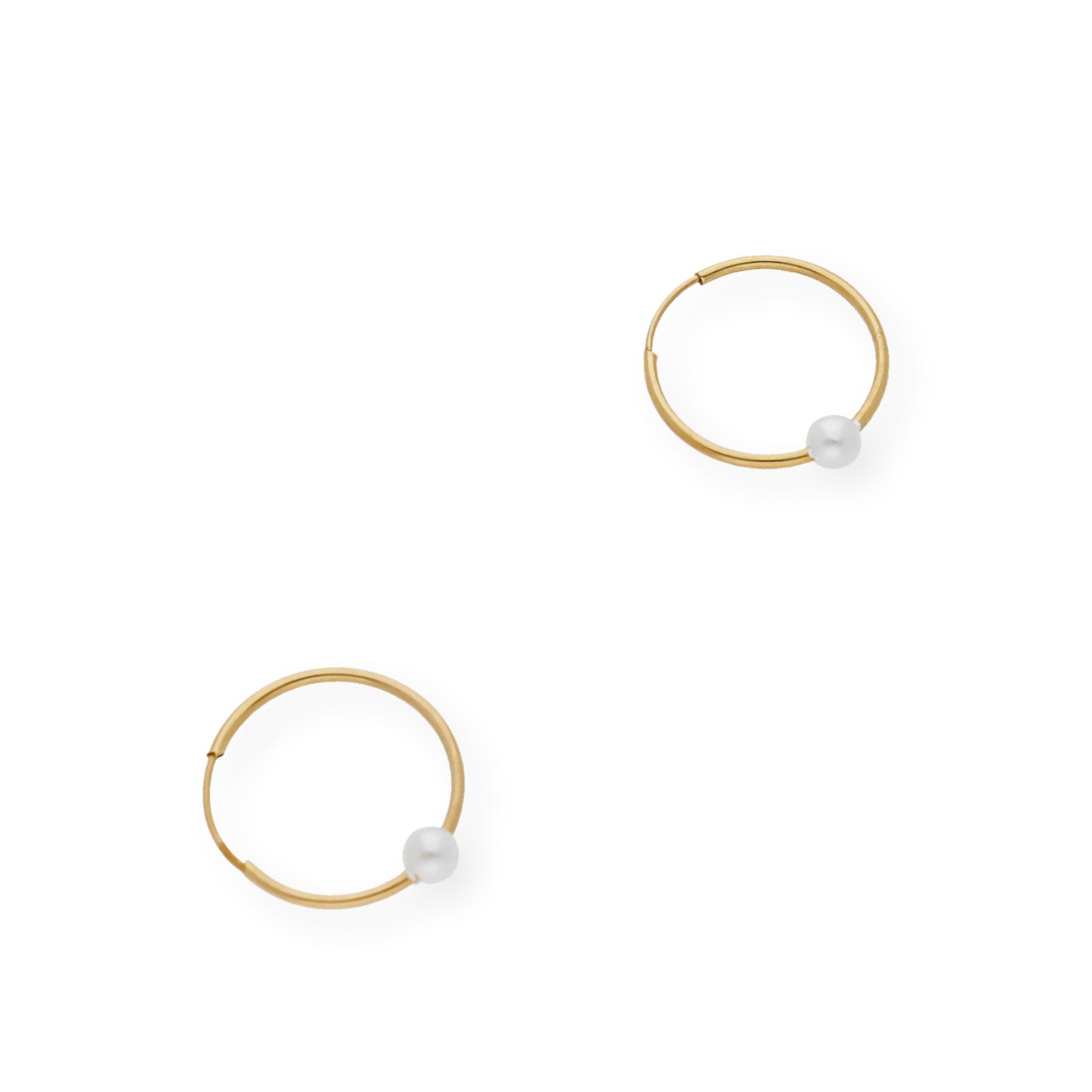 Pendientes de Aro en Oro 18k con Perlas Cultivadas