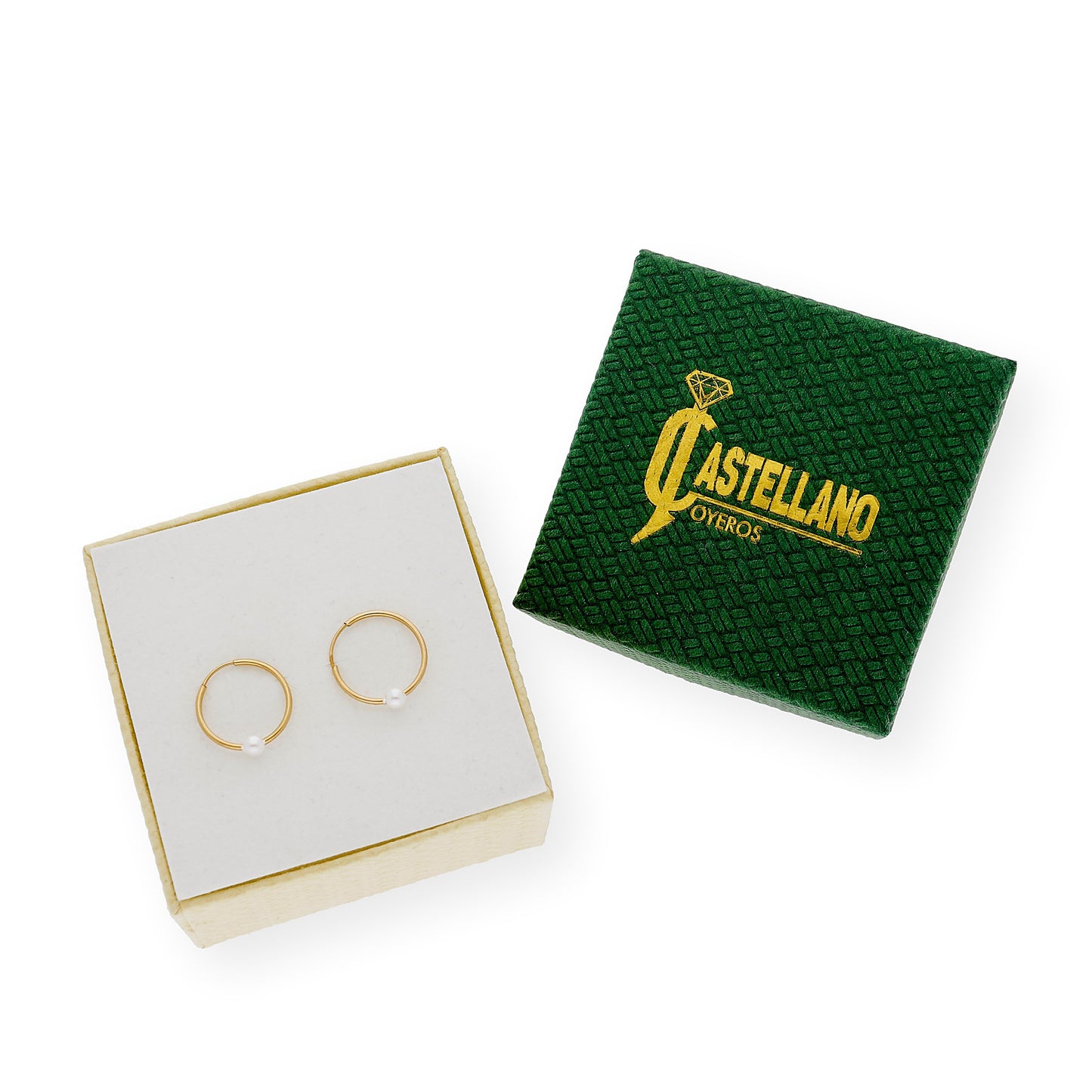 Pendientes de Aro en Oro 18k con Perlas Cultivadas