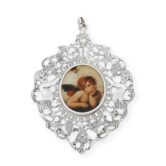 Medalla de cuna de plata de ley Ángel