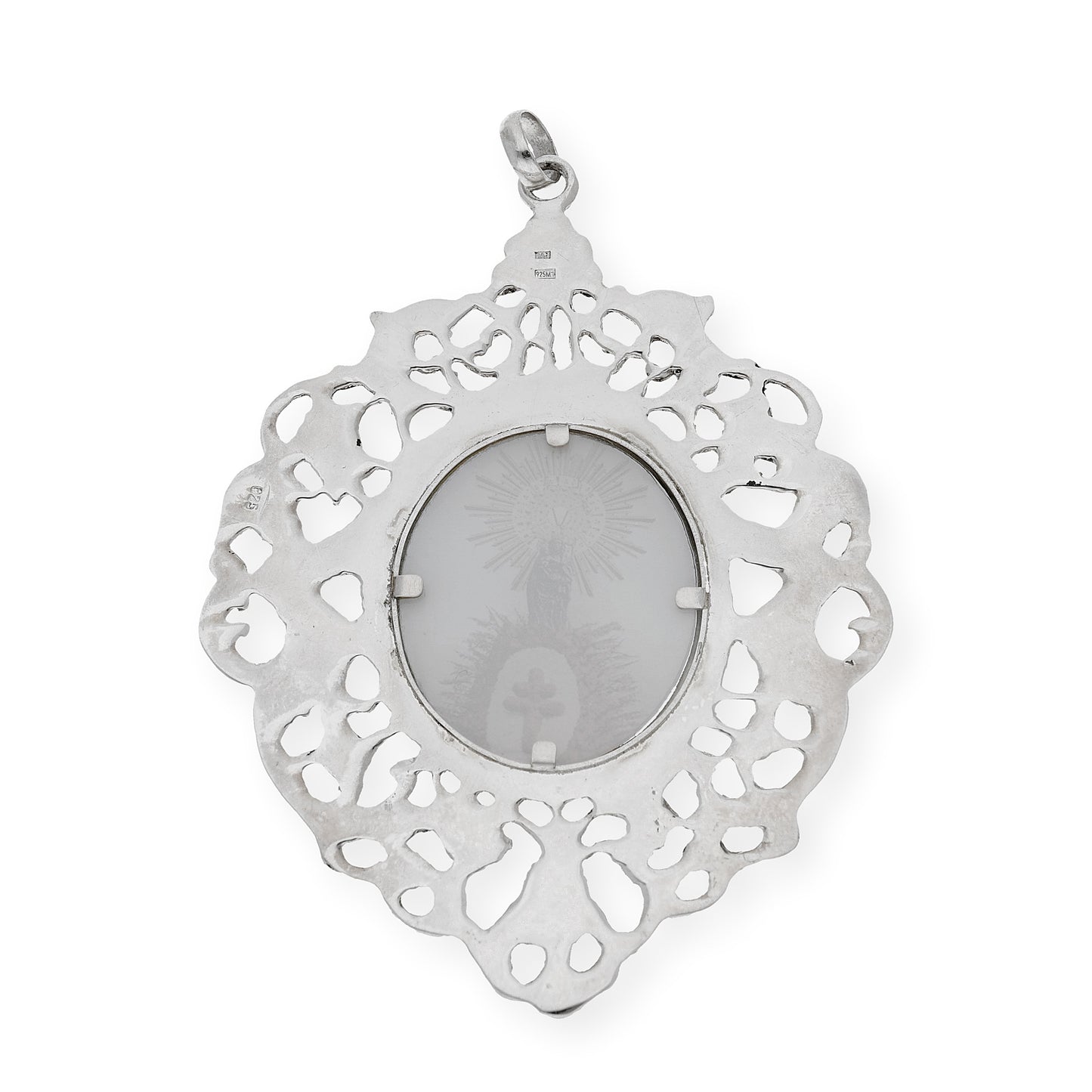 Medalla de cuna de plata de ley Virgen del Pilar