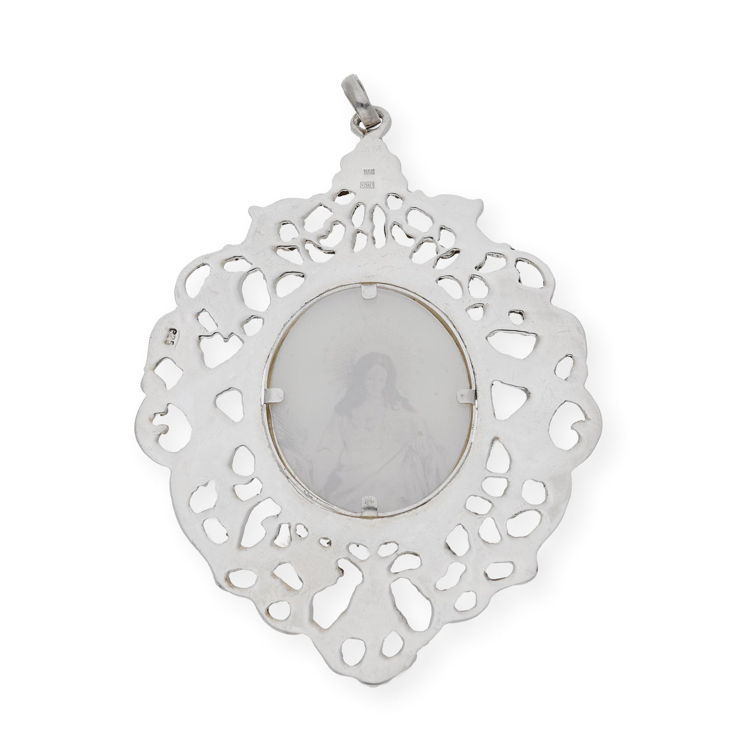 Medalla de cuna de plata de ley Santa Eulalia