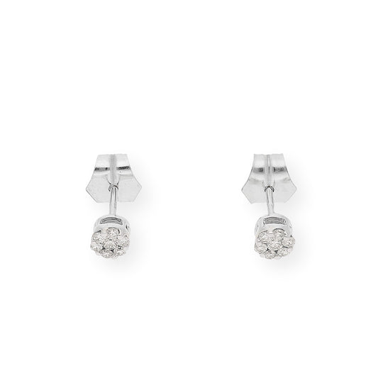 Pendientes Pressure Setting con Diamantes y Oro Blanco 18k