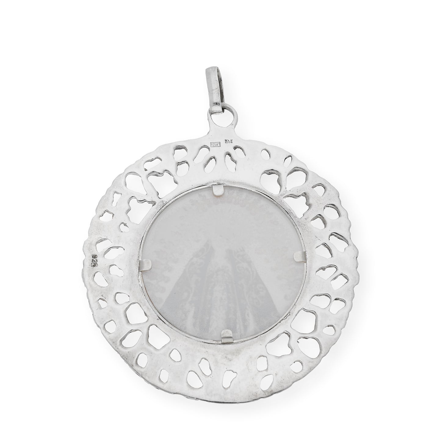 Medalla de cuna de plata de ley Virgen de la Soledad Badajoz