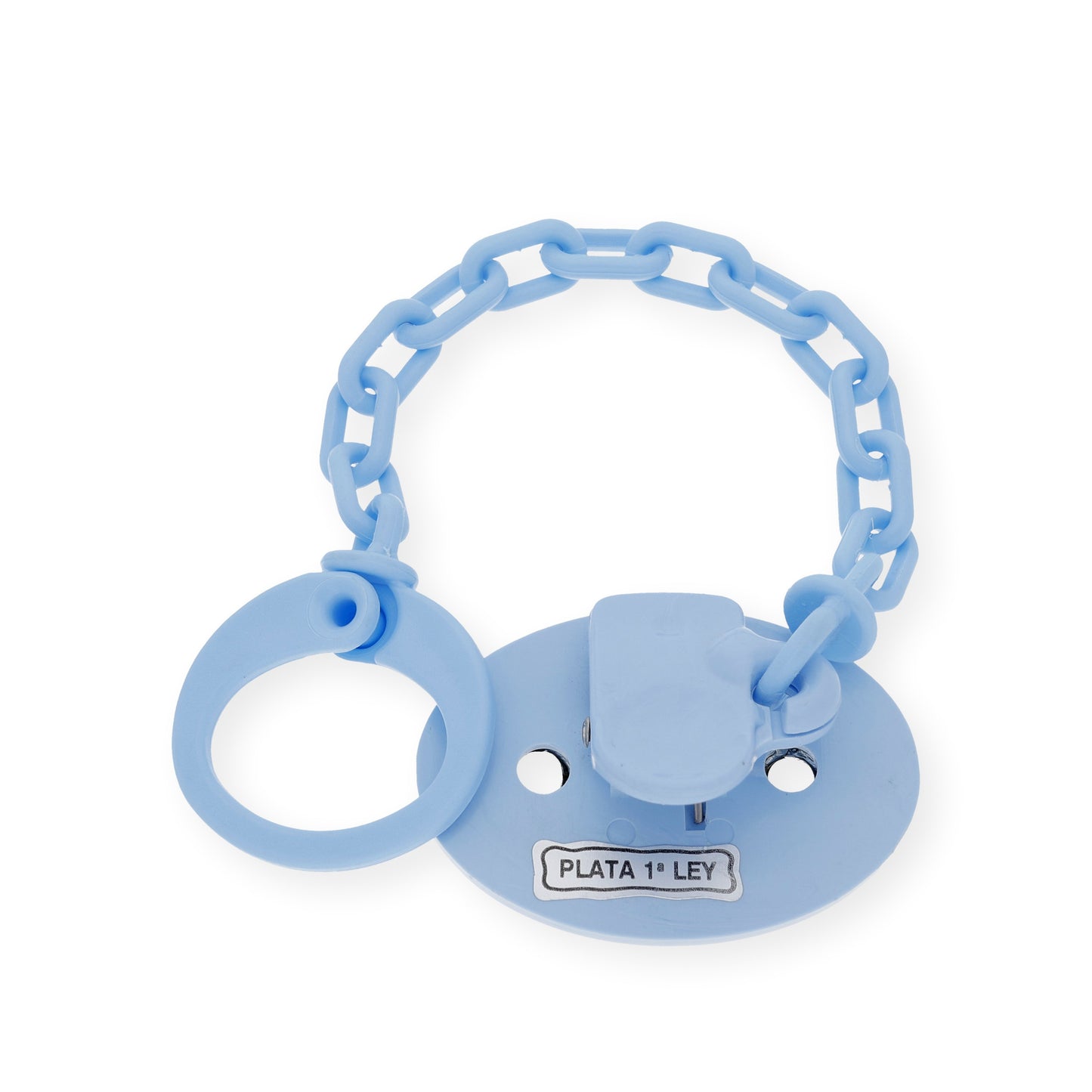 Pinza chupete bebé plata Ley 925