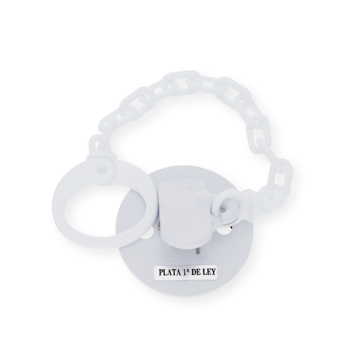 Pinza chupete bebé plata Ley 925