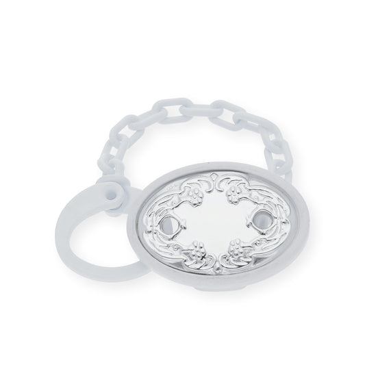 Pinza chupete bebé plata Ley 925