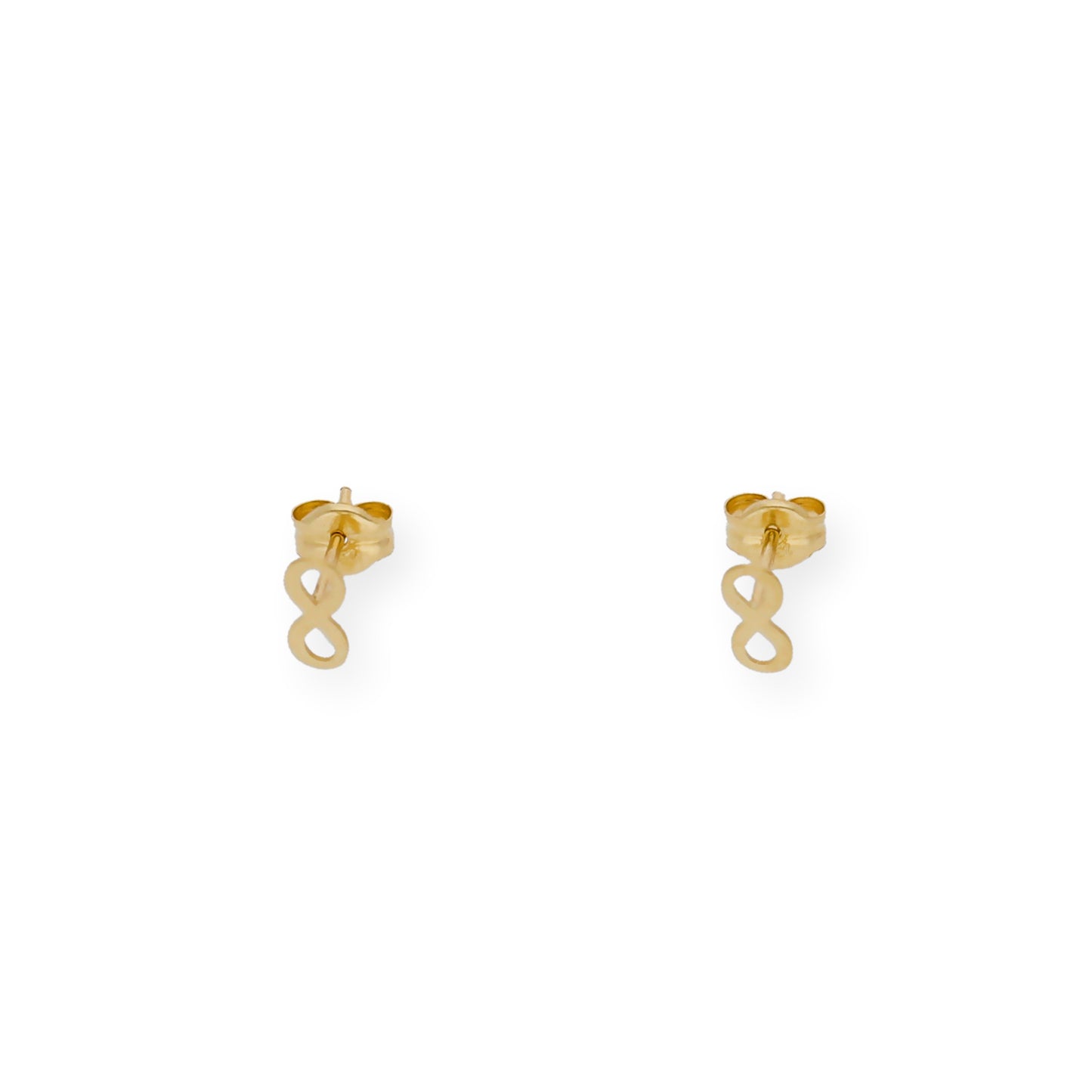 Pendientes infinito Diseño Minimalista en Oro 18k