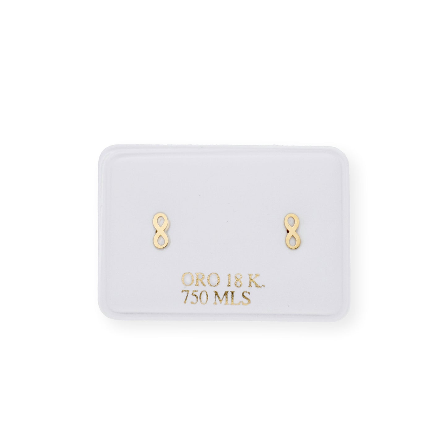 Pendientes infinito Diseño Minimalista en Oro 18k