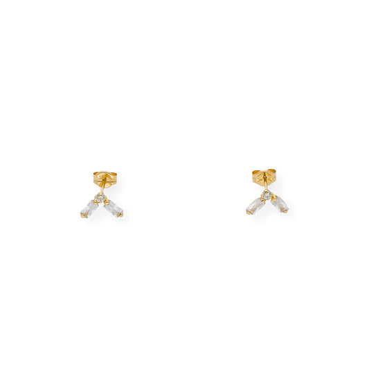 Pendientes Diseño Minimalista en Oro 18k