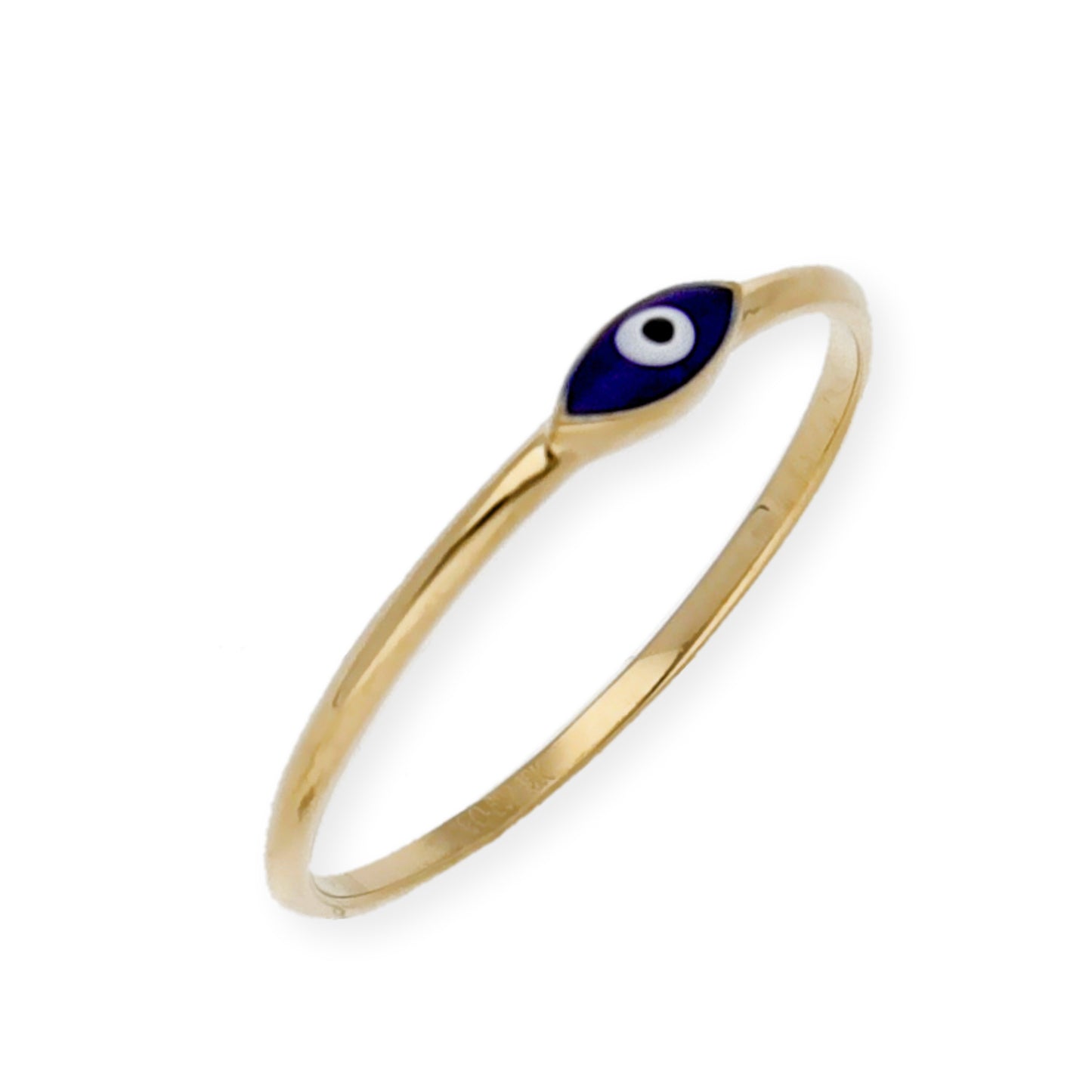 Anillo Ojo Turco en Oro de Ley 18k y Esmaltado a Fuego