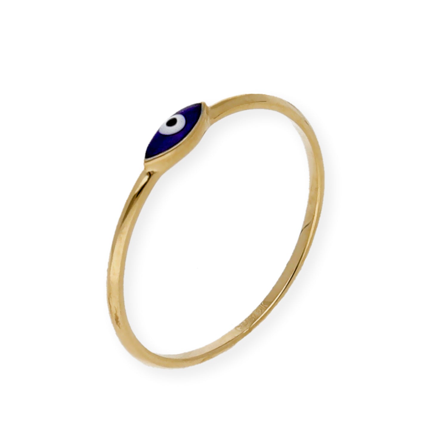 Anillo Ojo Turco en Oro de Ley 18k y Esmaltado a Fuego
