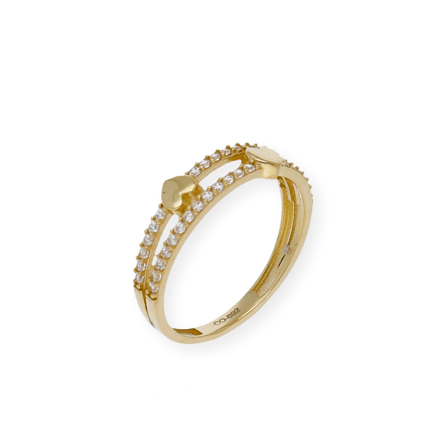 Anillo Tiara en Oro de Ley 18k y Circonitas