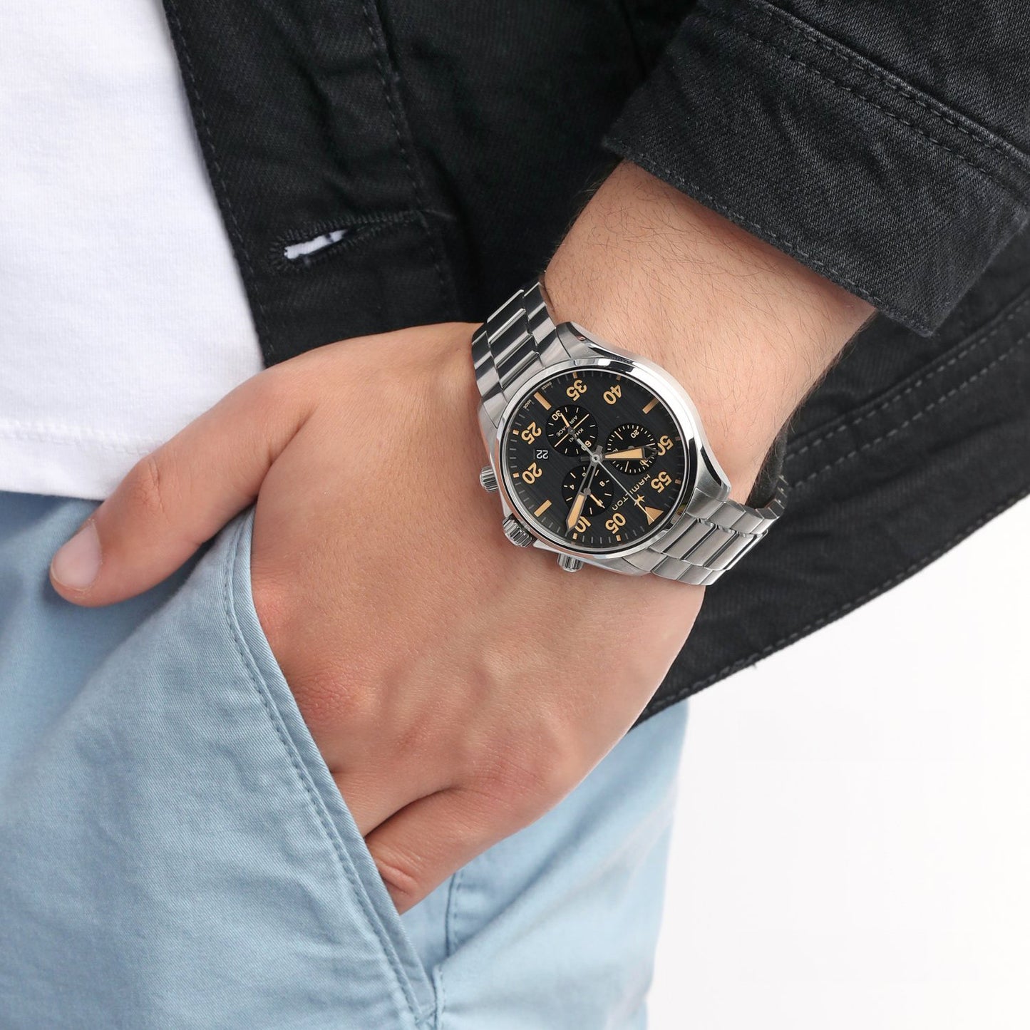 Reloj Hamilton Khaki Aviation Pilot Chrono Quartz H76722131