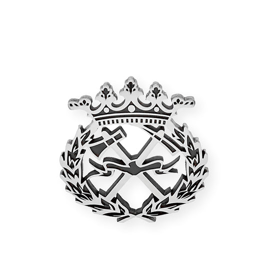 Pin Insignia Profesional de Ingeniería de Montes en Plata de Ley 925