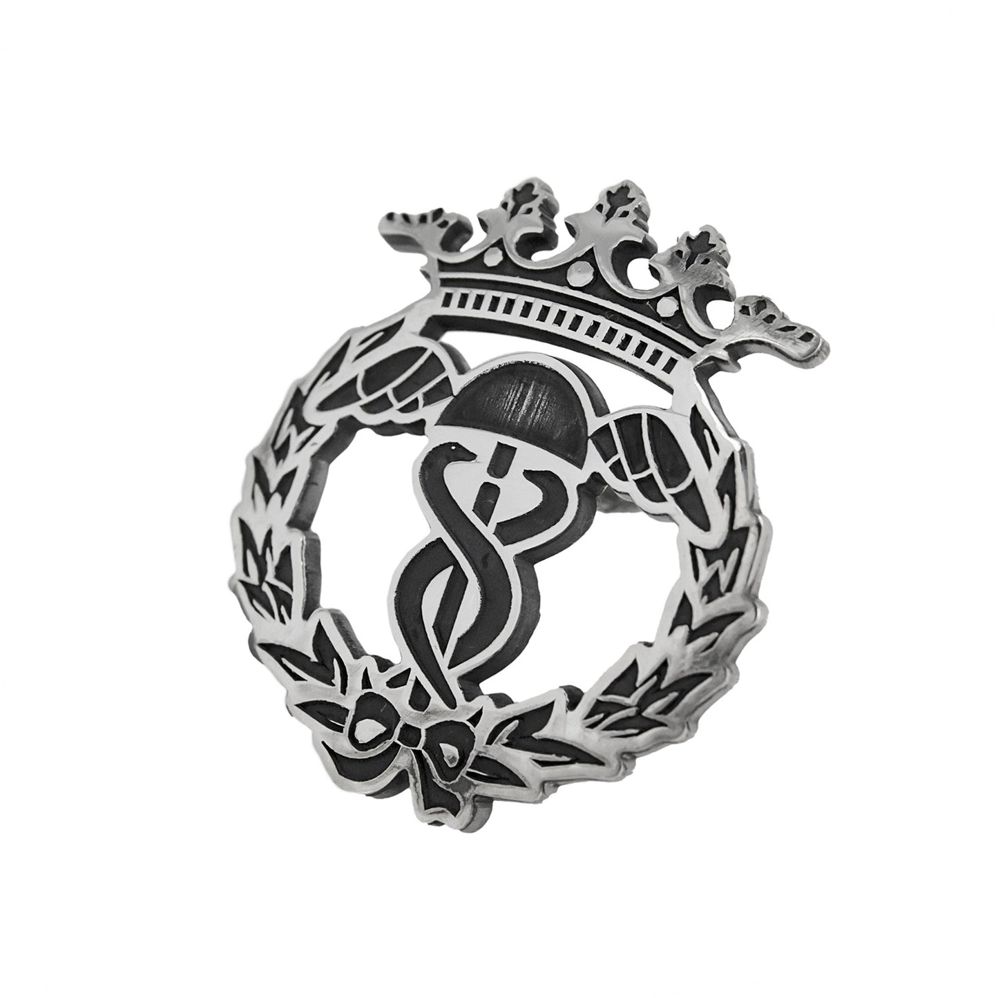 Pin Insignia Profesional de Turismo y Finanzas en Plata de Ley 925