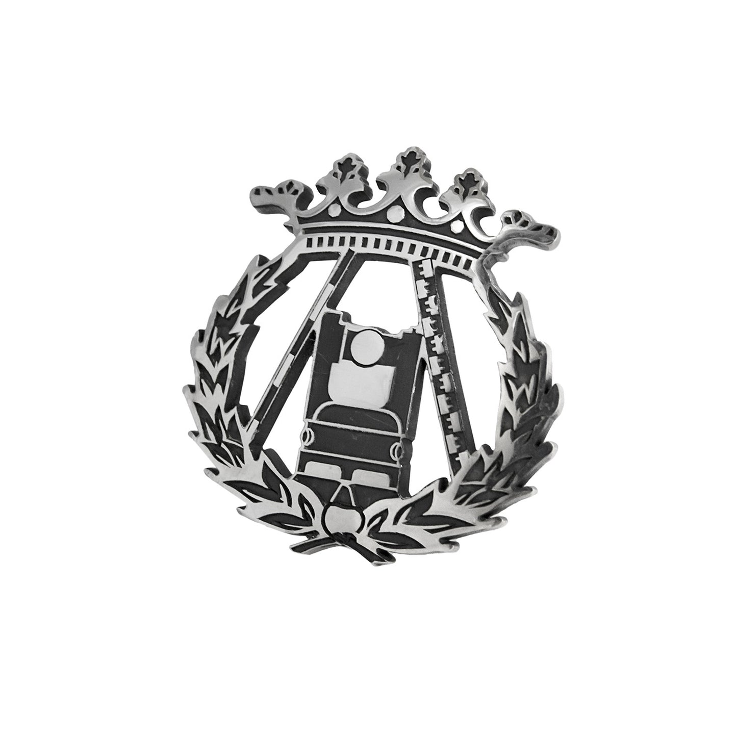 Pin Insignia Profesional de Topografía en Plata de Ley 925