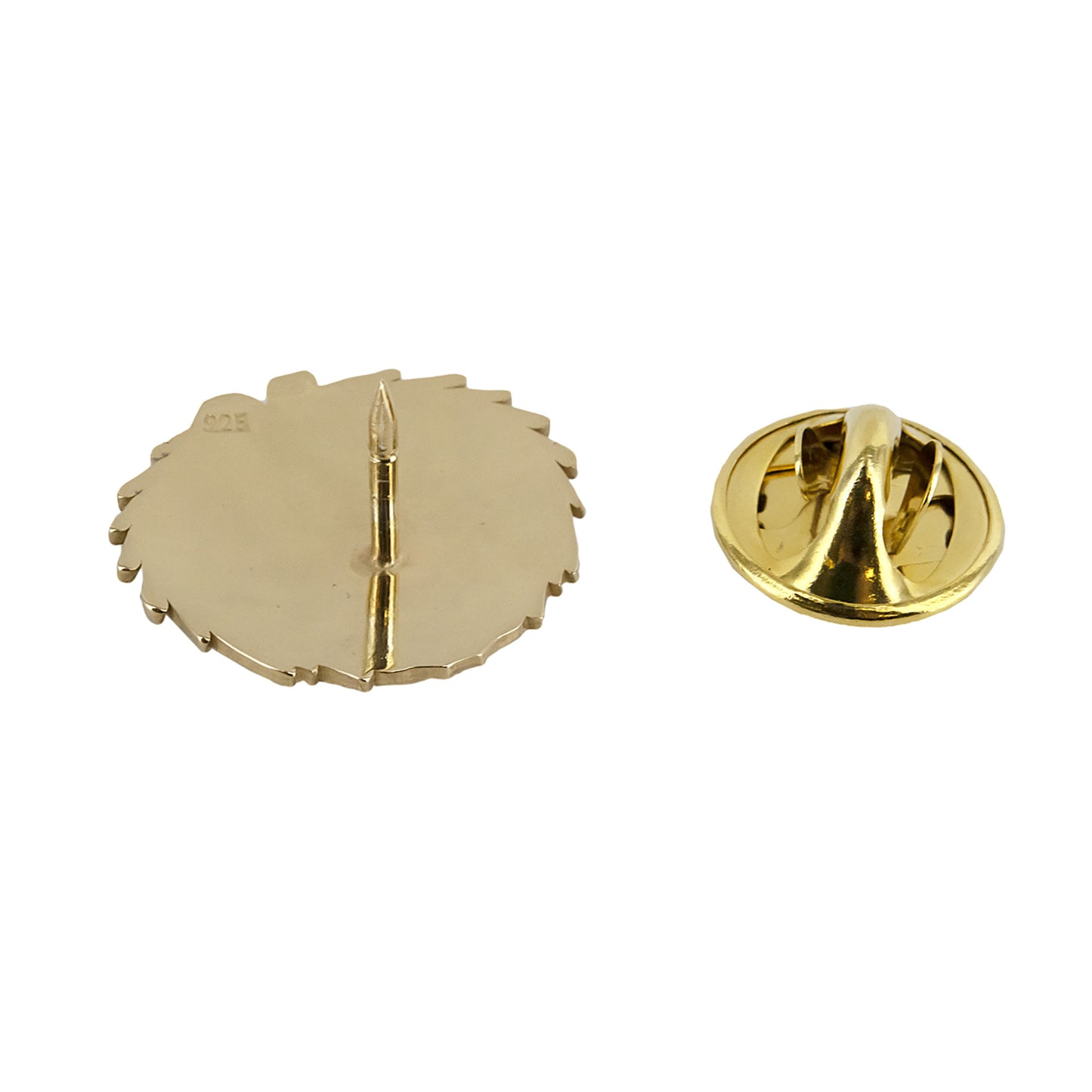 Pin Insignia Profesional de Veterinaria en Plata de Ley 925 Bañada en Oro de 18K
