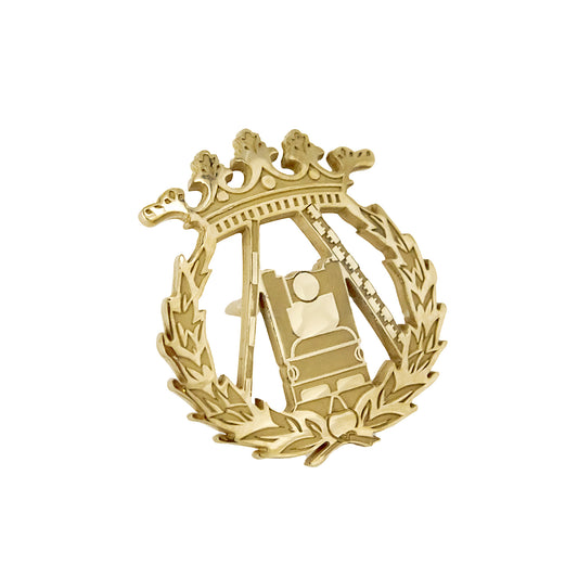 Pin Insignia Profesional de Topografía en Plata de Ley 925 Bañada en Oro de 18K