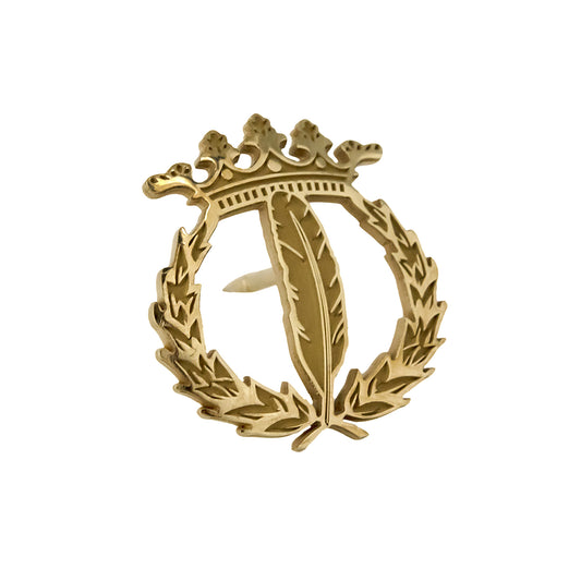 Pin Insignia Profesional de Periodismo en Plata de Ley 925 Bañada en Oro de 18K