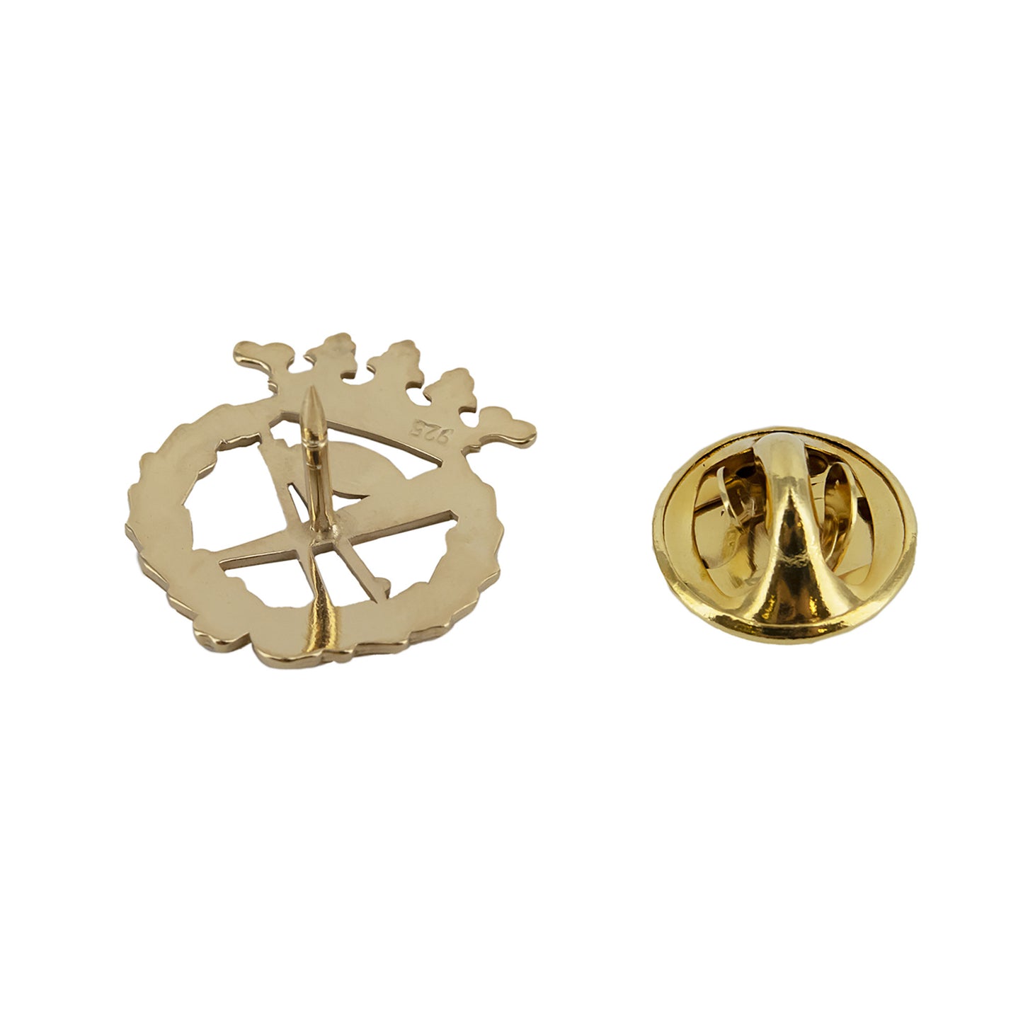 Pin Insignia Profesional de Matemáticas en Plata de Ley 925 Bañada en Oro de 18K