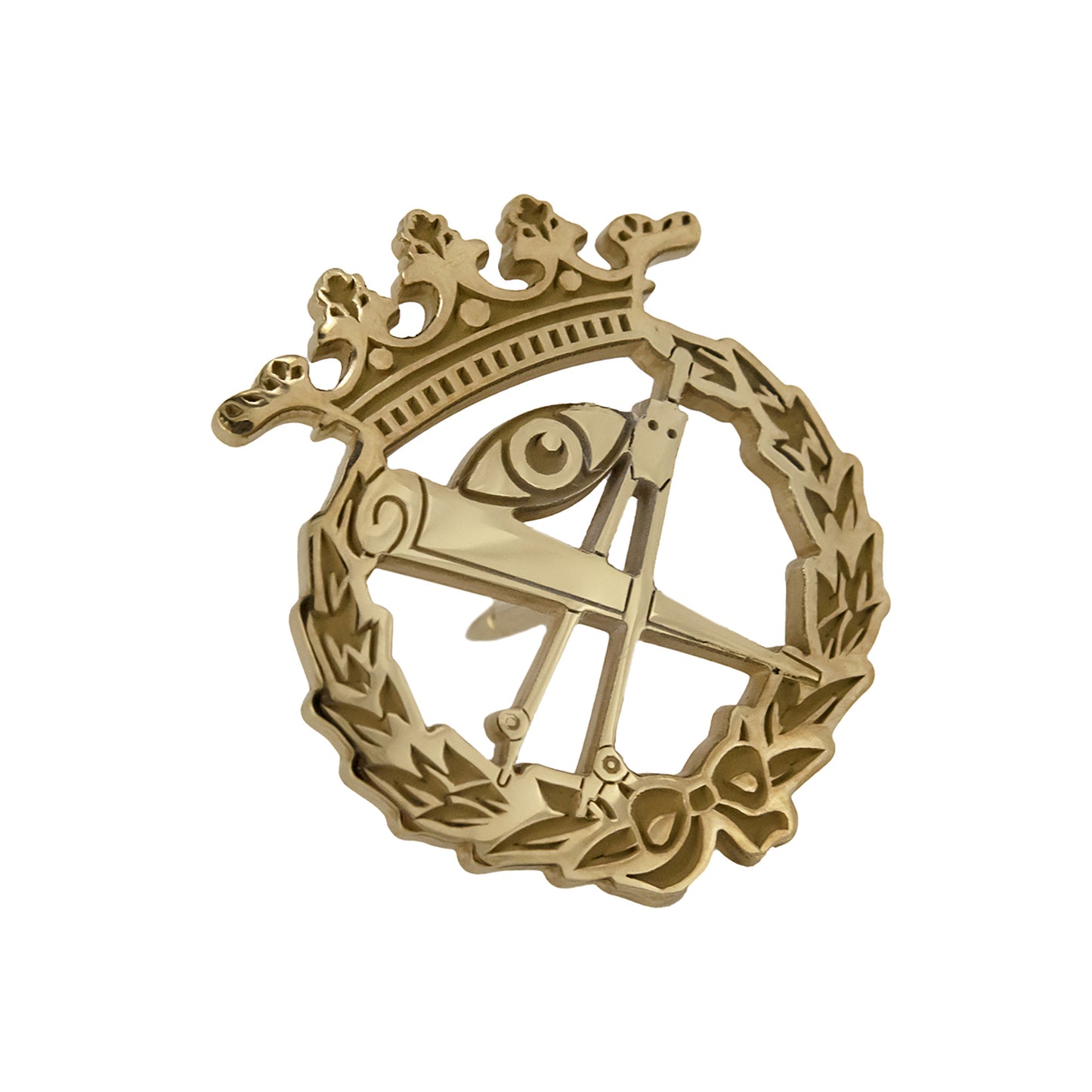 Pin Insignia Profesional de Matemáticas en Plata de Ley 925 Bañada en Oro de 18K