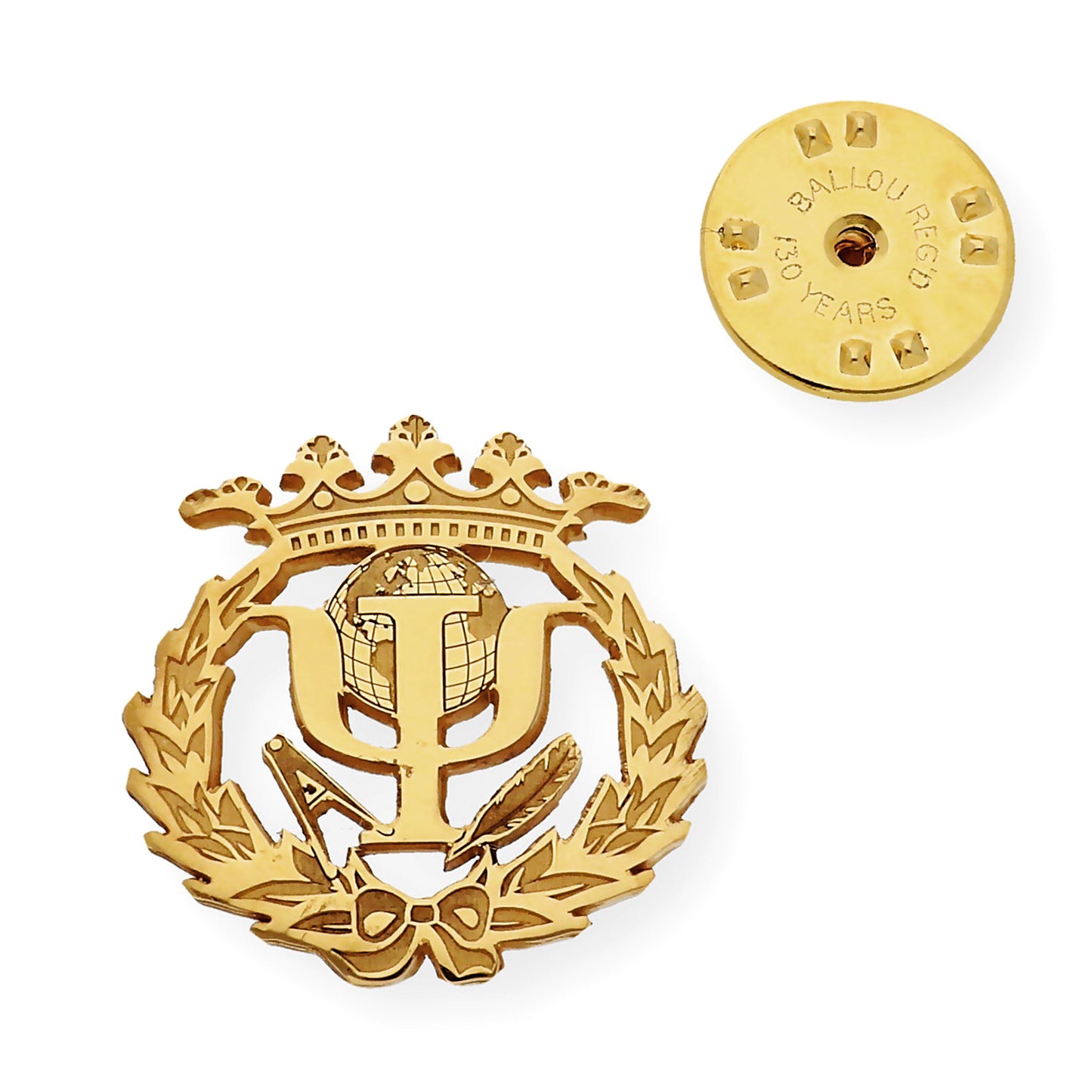 Pin Insignia Profesional de Pedagogía en Plata de Ley 925 Bañada en Oro de 18K