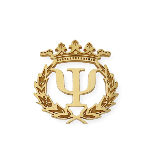 Pin Insignia Profesional de Psicología en Plata de Ley 925 Bañada en Oro de 18K
