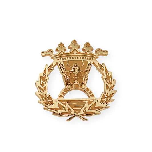 Pin Insignia Profesional de Economía en Plata de Ley 925 Bañada en Oro de 18K