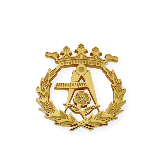 Pin Insignia Profesional de Arquitectura en Plata de Ley 925 Bañada en Oro de 18K