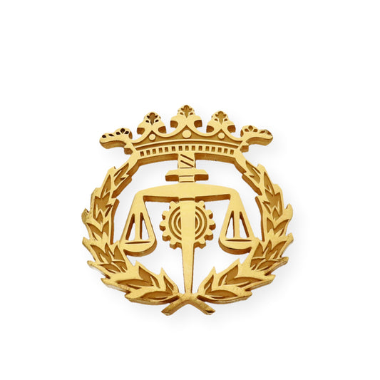 Pin Insignia Profesional de Graduado Social en Oro de Ley 18K