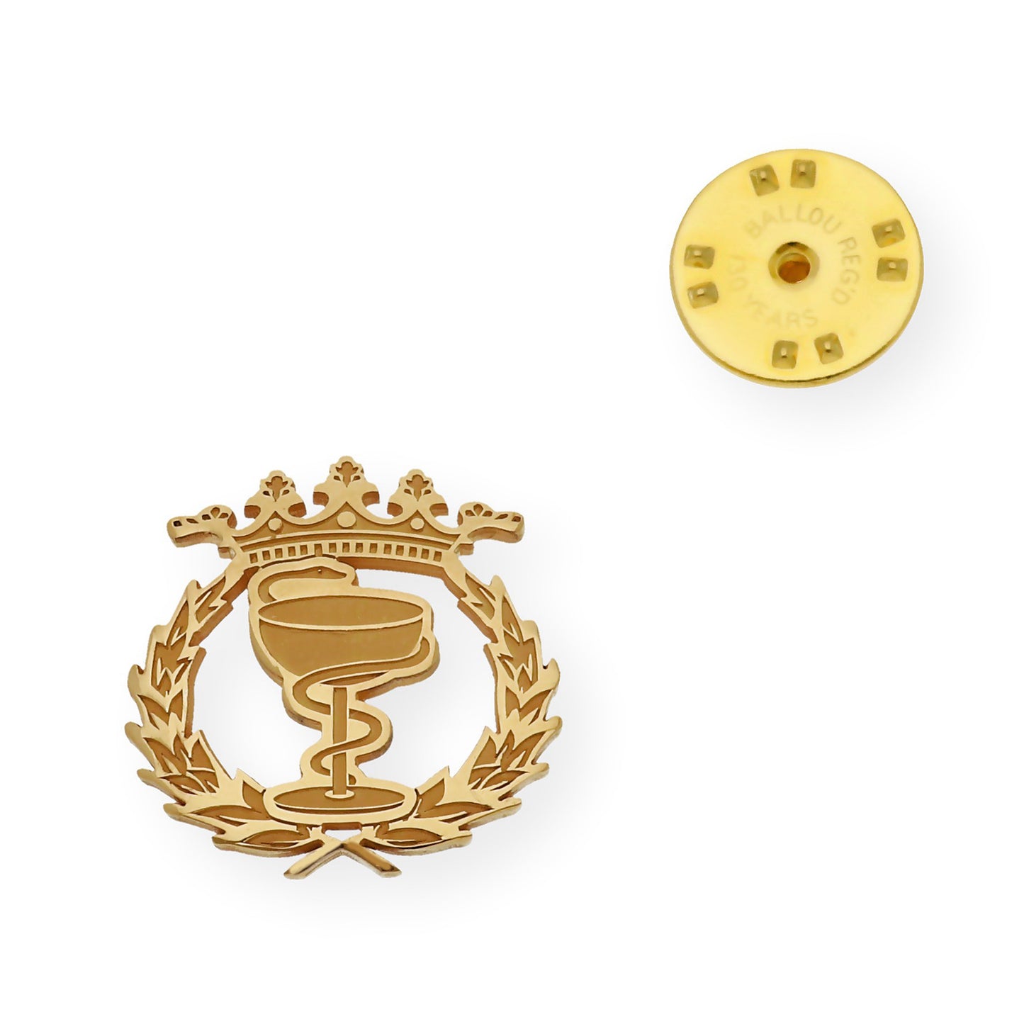Pin Insignia Profesional de Farmacia en Oro de Ley 18K
