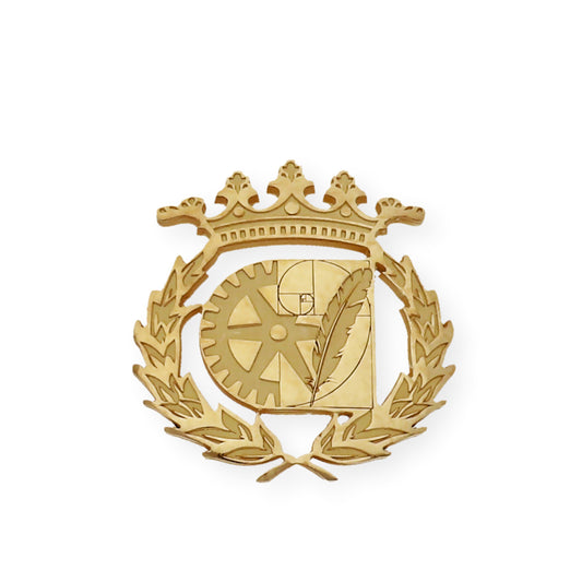 Pin Insignia Profesional de Diseño Industrial en Oro de Ley 18K