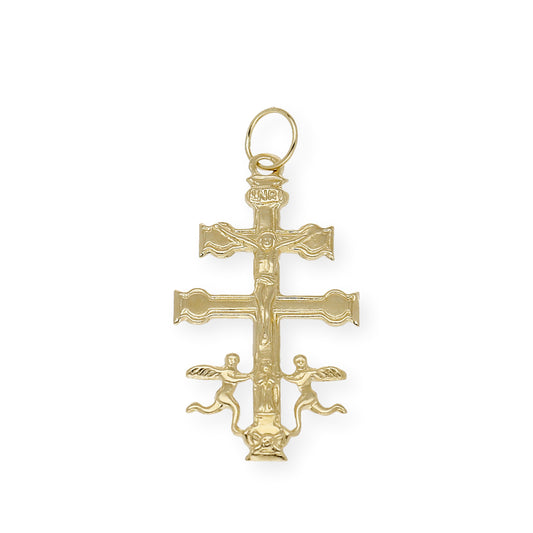 Colgante Cruz Grande de Caravaca Oro 18K