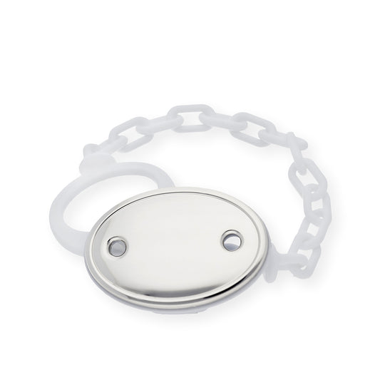 Pinza chupete de bebé en plata de Ley 925