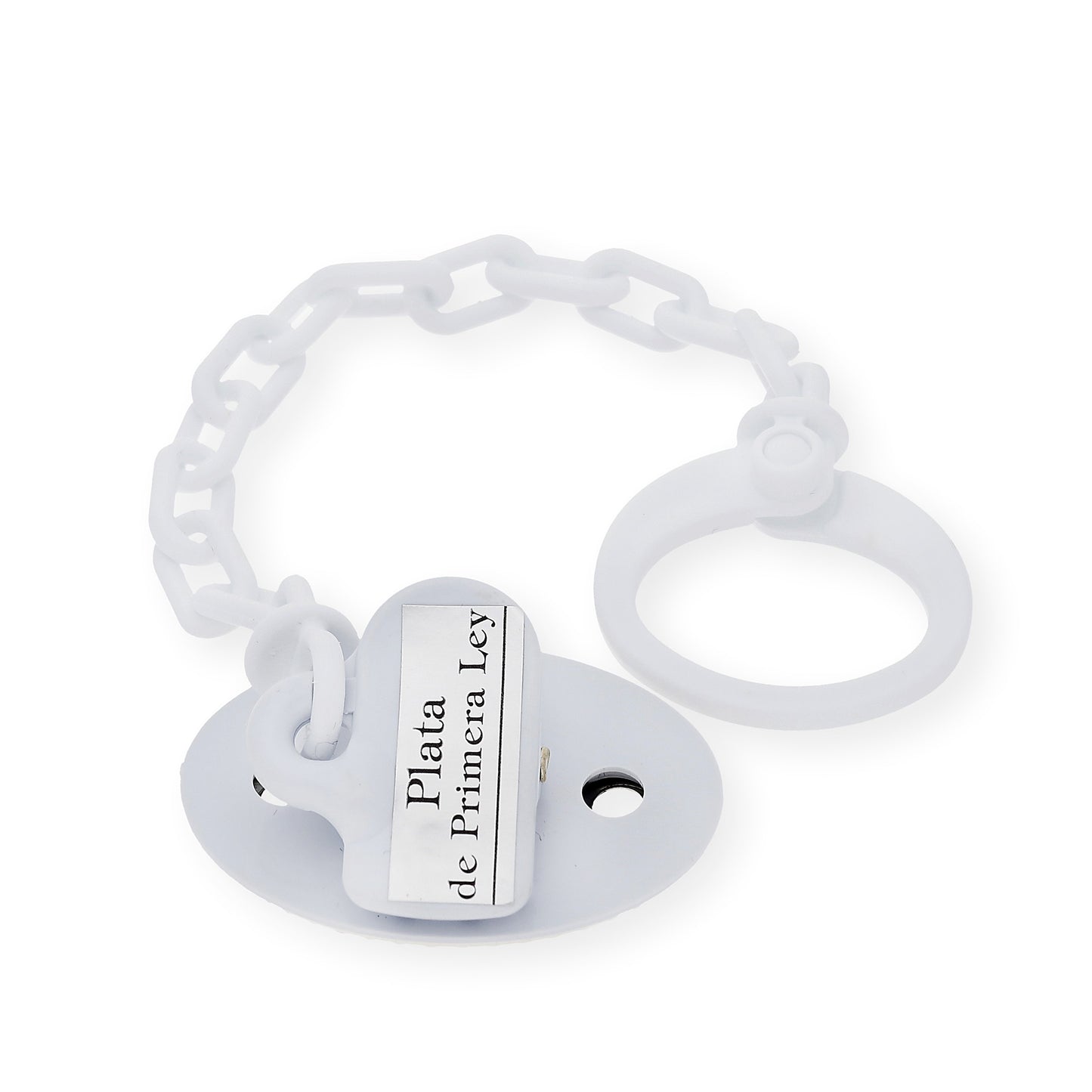 Pinza chupete bebé plata Ley 925
