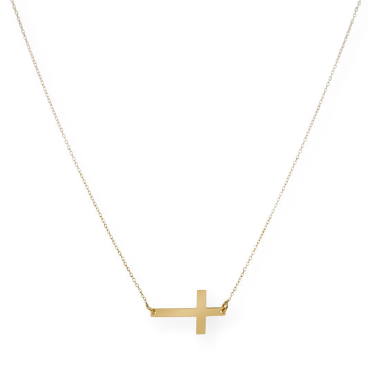 Colgante de cruz horizontal  de Oro 18k