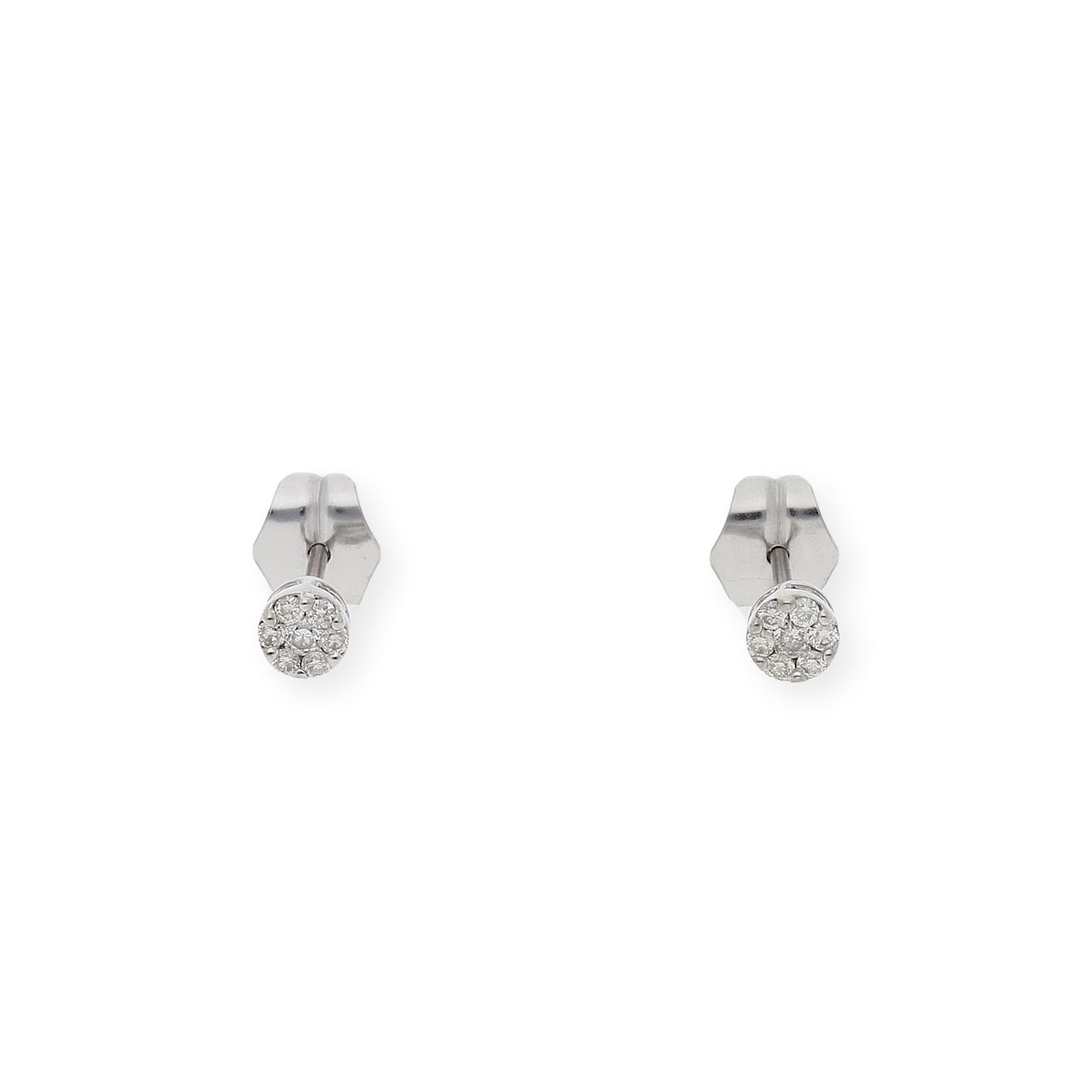 Pendientes Amy Oro Blanco 18k y Diamantes